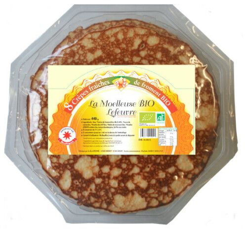 Crêpes fraîches moelleuses x 8  bio 440g