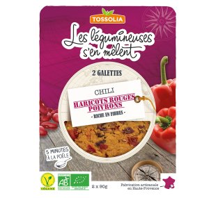 GALETTES CHILI, HARICOTS ROUGES, POIVRONS 2x90g
