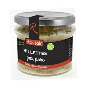 TERRINE DE RILLETTES PUR PORC 170g Rostain Bio