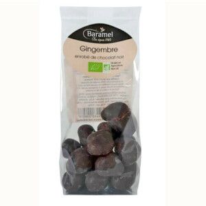 Gingembre confit bio enrobé de chocolat 110g