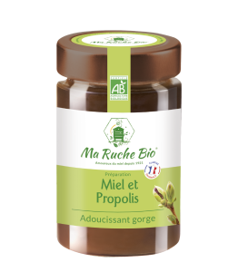 Miel et Propolis Bio (Adoucissant gorge) 250g