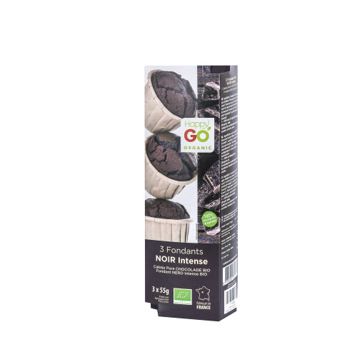 3 Fondants BIO Noir Intense sans gluten 165g