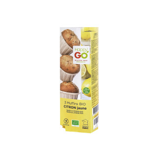 3 Muffins BIO Citron Jaune sans gluten 150g