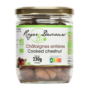 Châtaignes entières cuites biol bocal de 230g
