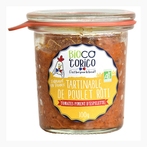 Tartinable de poulet rôti, tomates et piment d'espelette