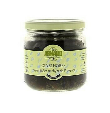 OLIVES NOIRES AU THYM DE PROVENCE - 250G